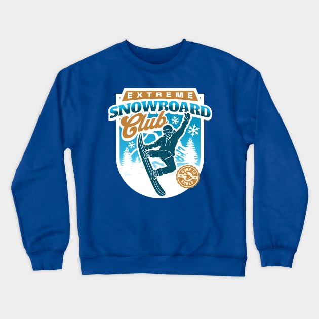 Extreme Snowboard Club Crewneck Sweatshirt by DetourShirts